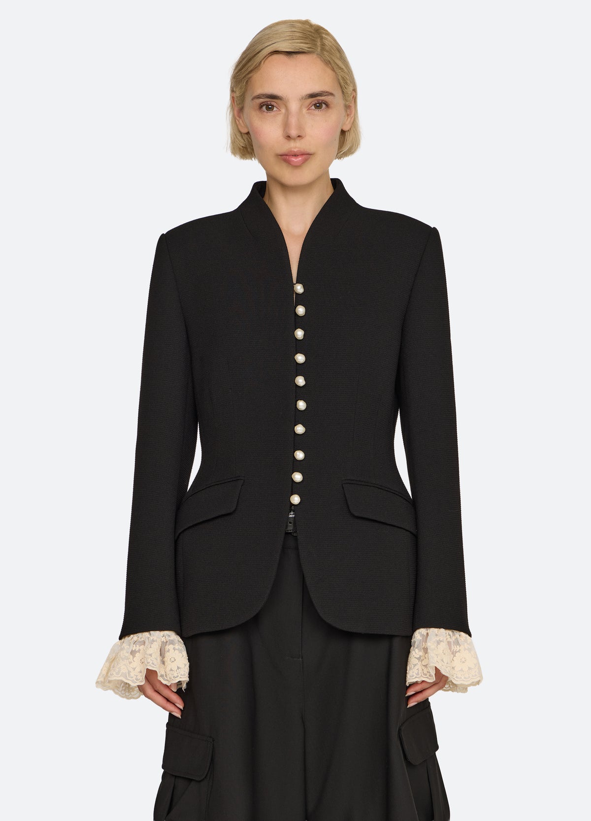 black-danielle jacket-front view