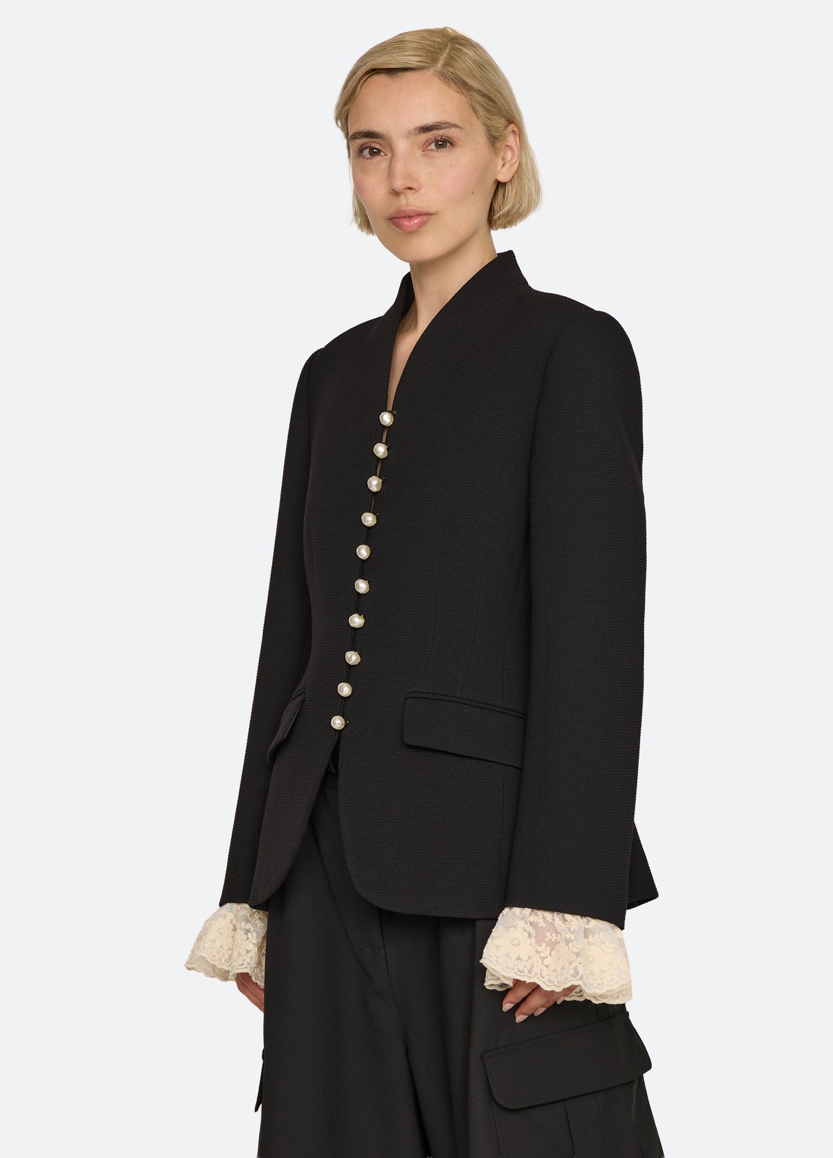 black-danielle jacket-three quarter view - 6