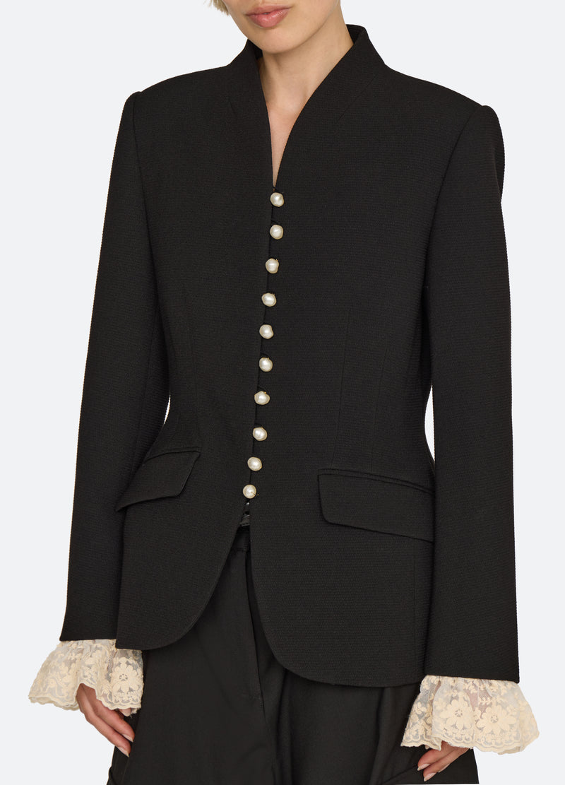 black-danielle jacket-detail view - 7
