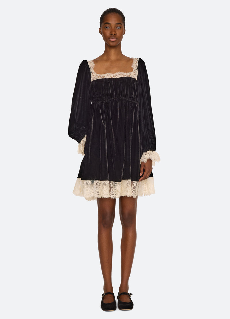 black-hannah dress-front view - 1