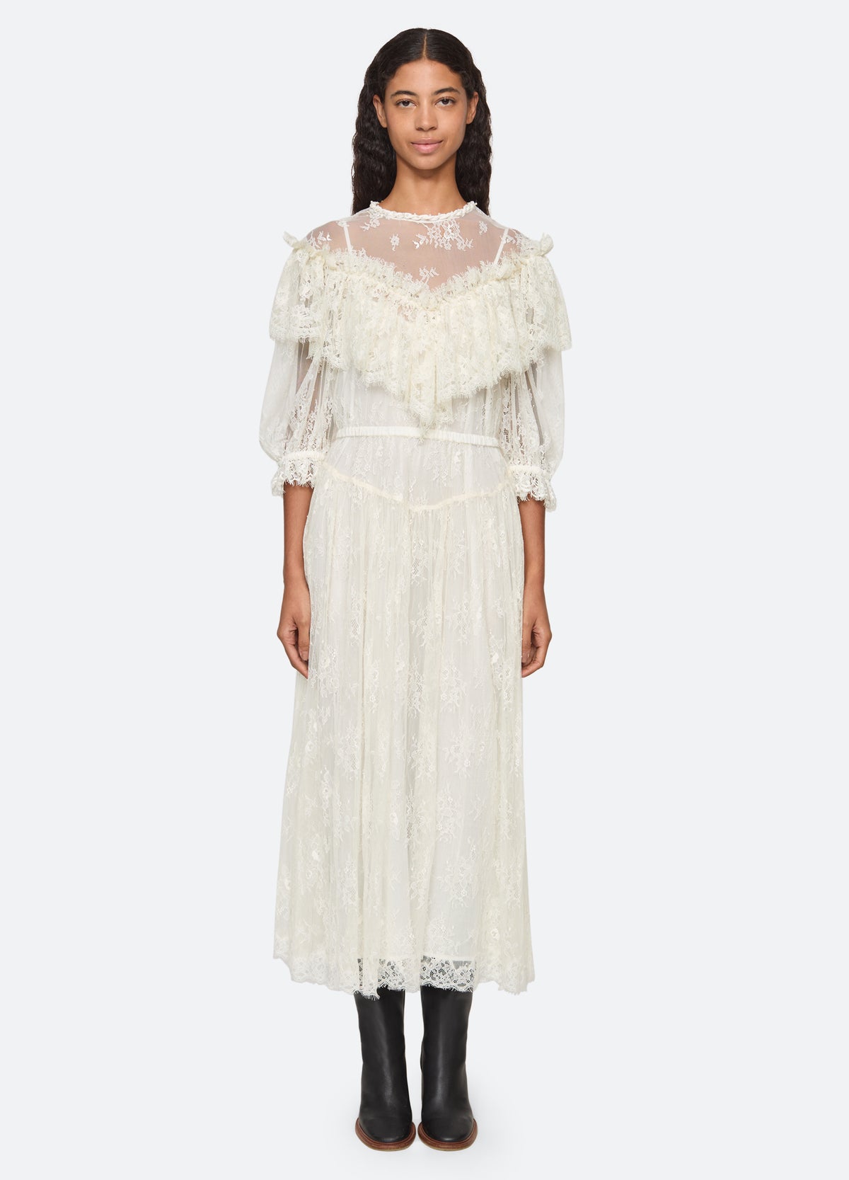 cream-harlan dress-front view 2 - 7