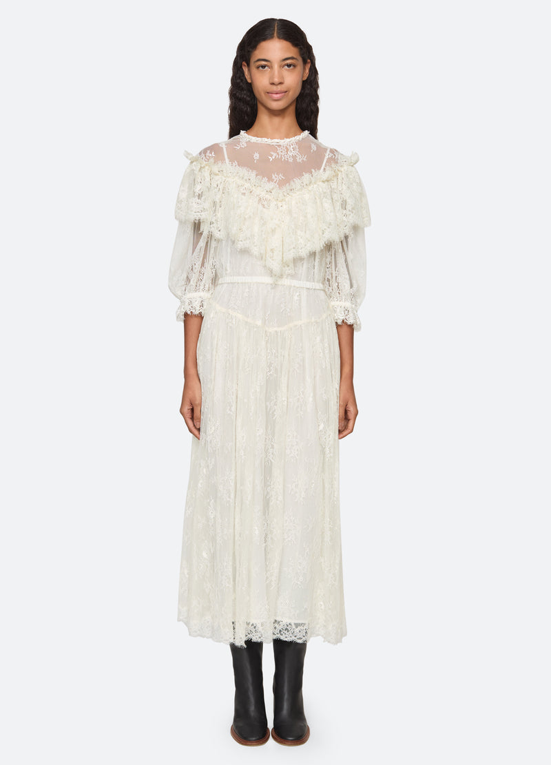cream-harlan dress-front view 2 - 7