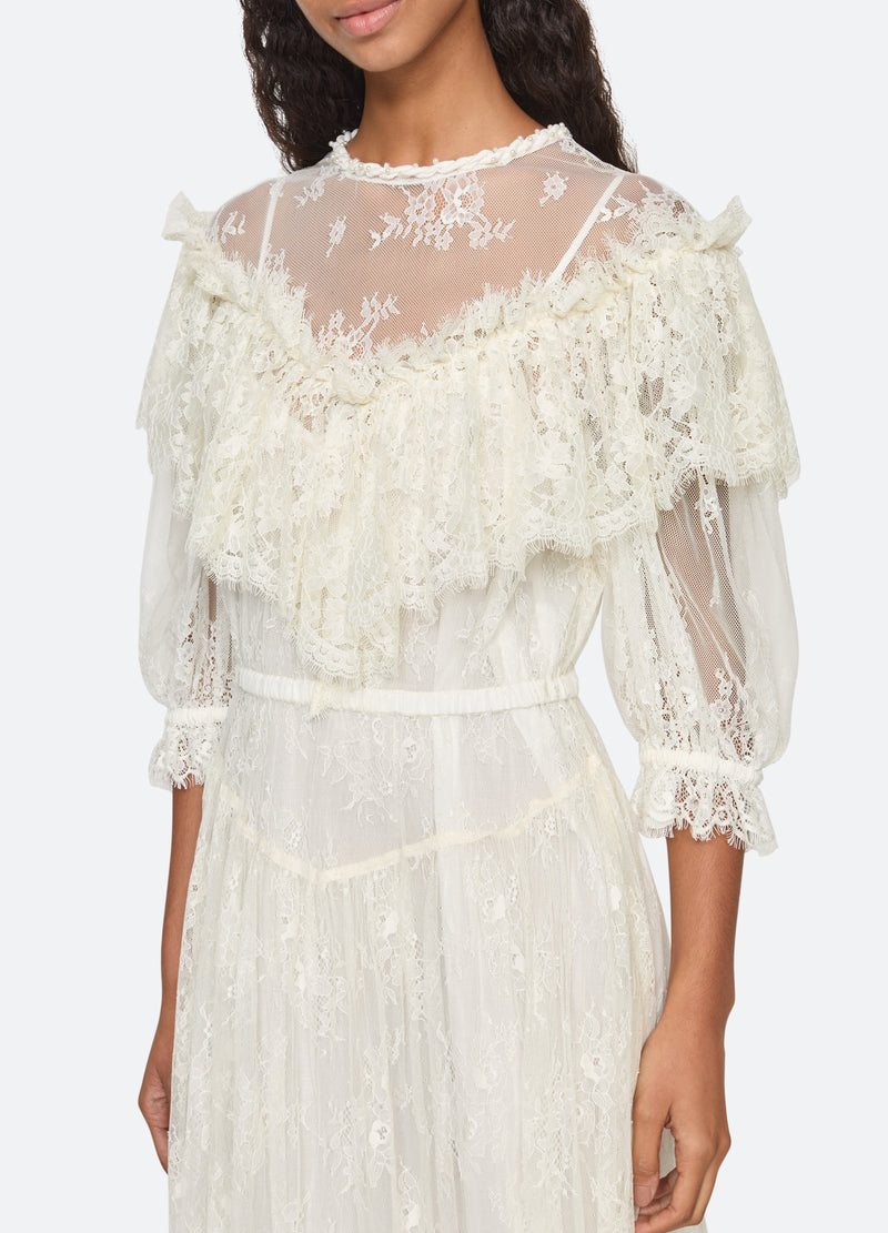 cream-harlan dress-detail view - 8