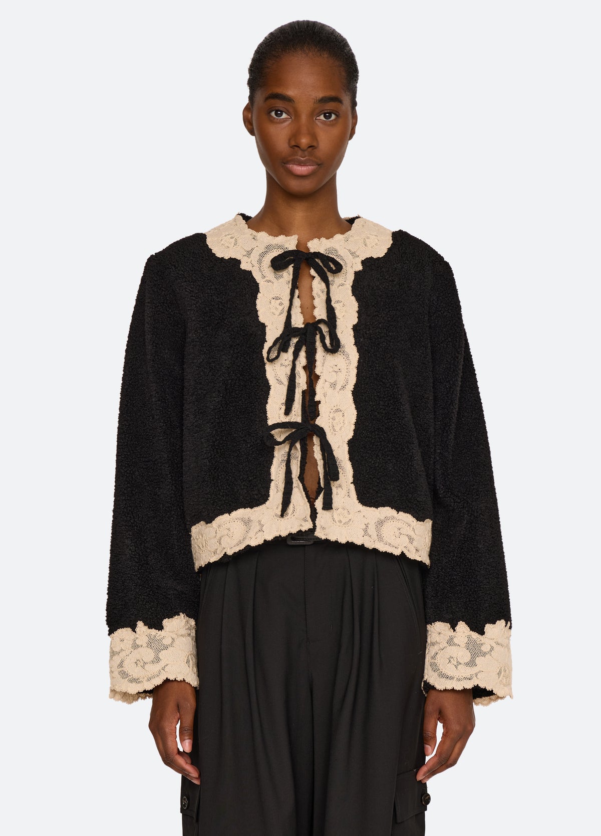 black-ilaria jacket-front view - 4