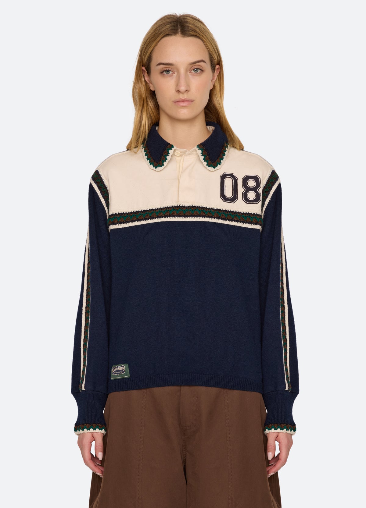 navy-jackie sweater-front view 2 - 2