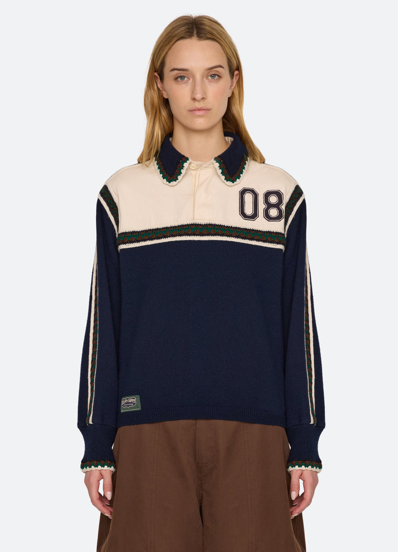 navy-jackie sweater-front view 2 - 2