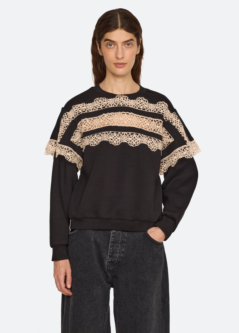 black-jemima sweatshirt-front view - 1