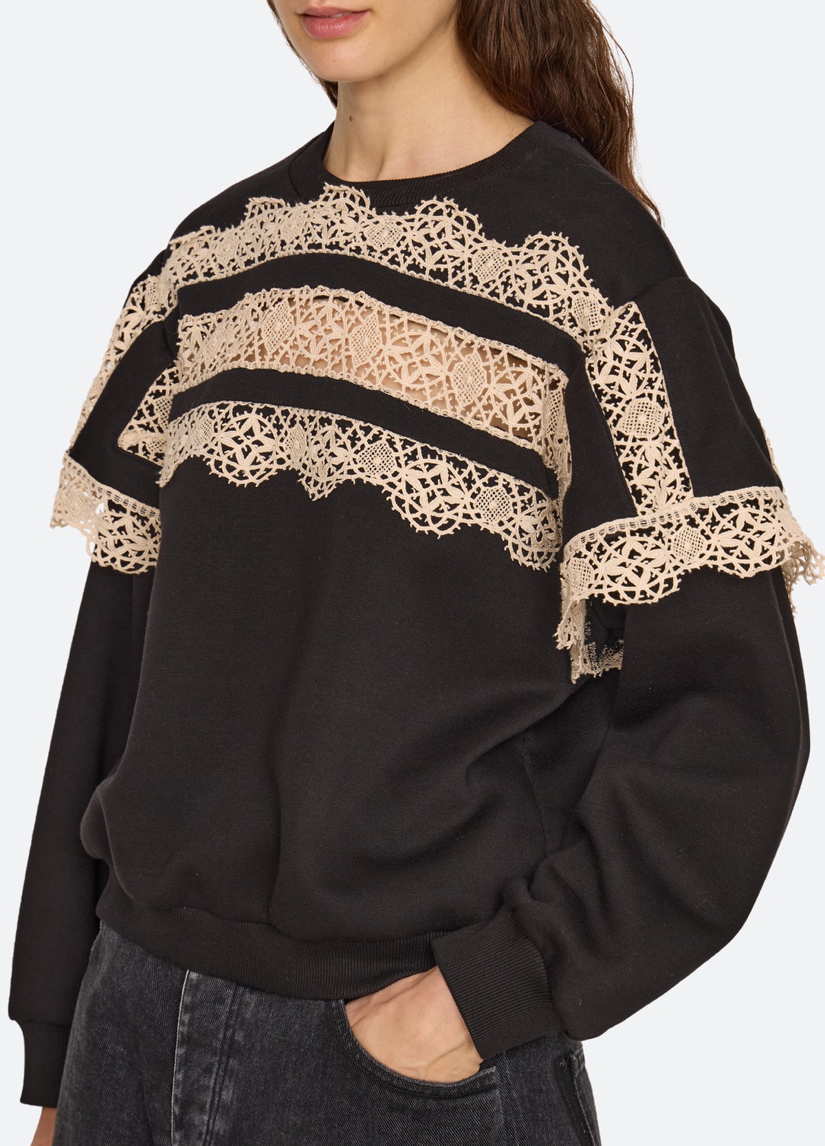black-jemima sweatshirt-detail view - 6