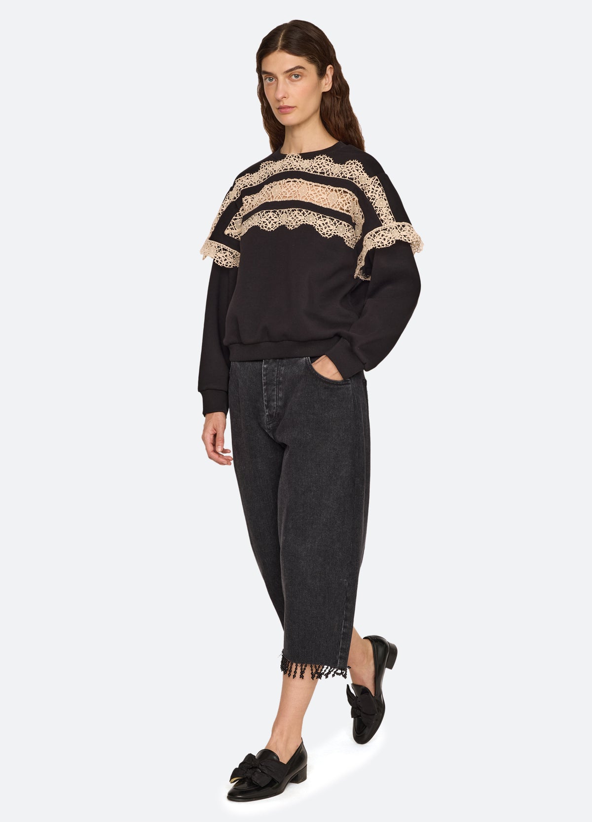 black-jemima sweatshirt-full body view - 7