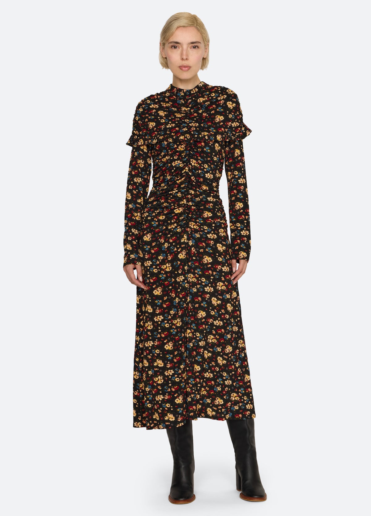 multi-kaiya l/s dress-front view