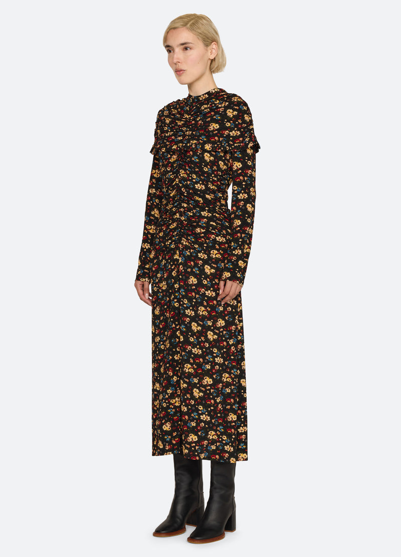 multi-kaiya l/s dress-three quarter view - 4