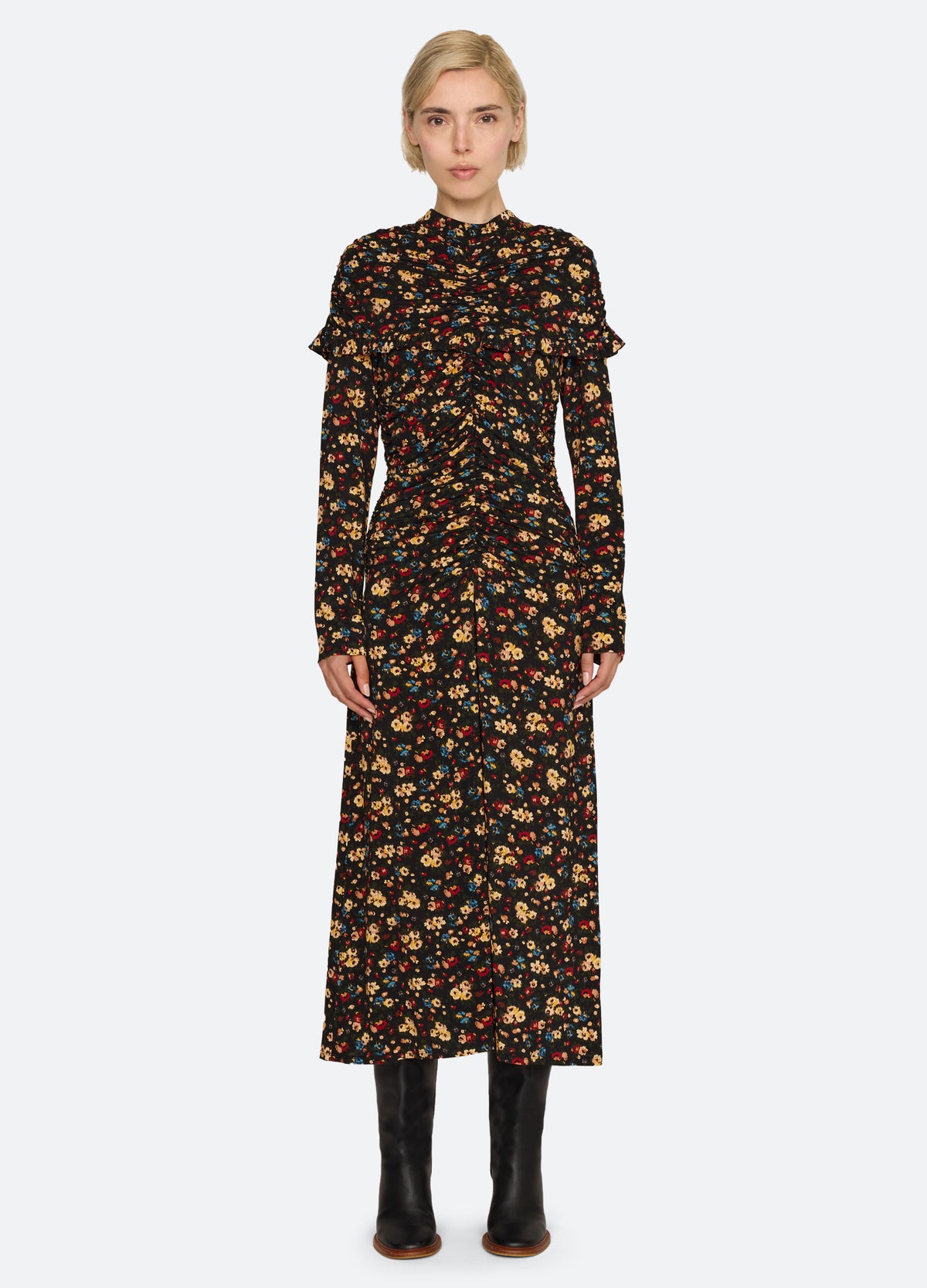 multi-kaiya l/s dress-front view 2 - 6