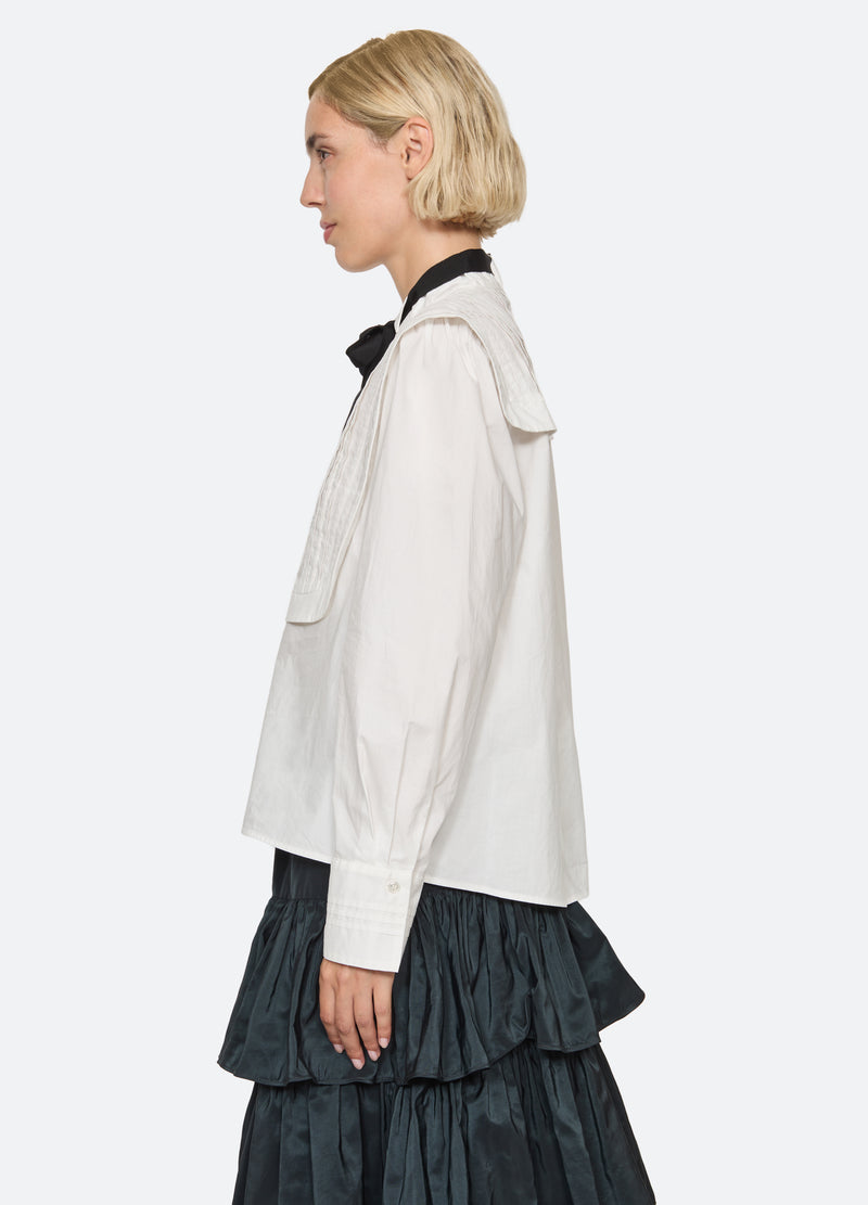 white-kathleen shirt-side view - 4