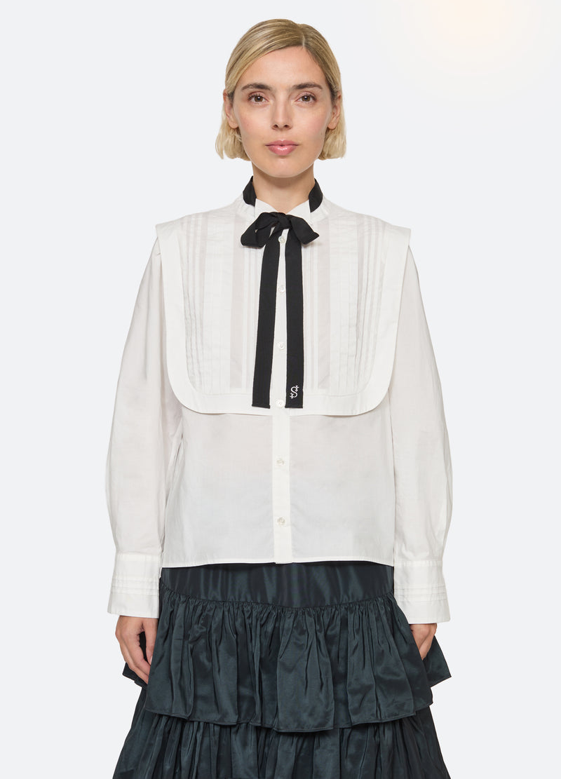white-kathleen shirt-front view 2 - 6