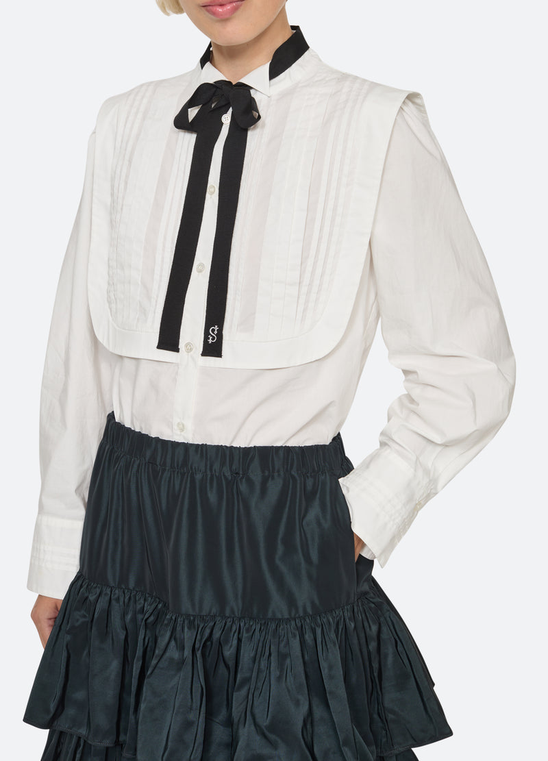 white-kathleen shirt-detail view - 7
