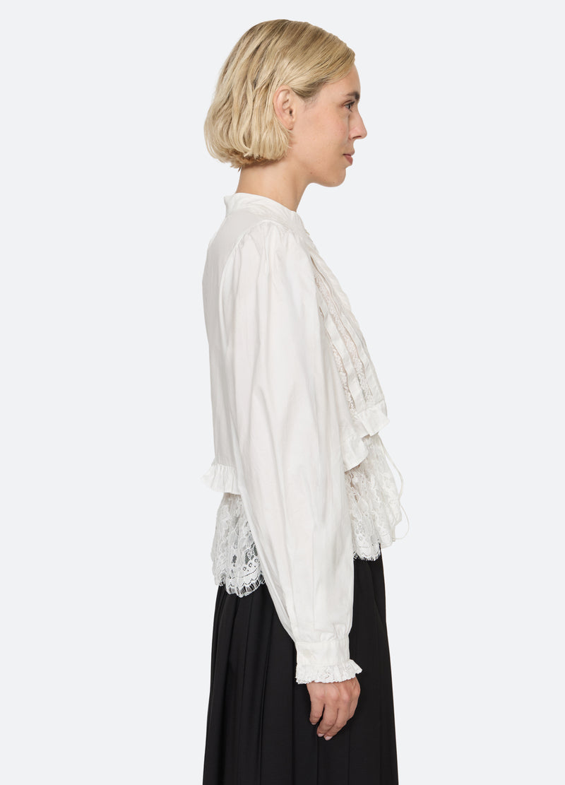 white-kathleen blouse-side view - 4