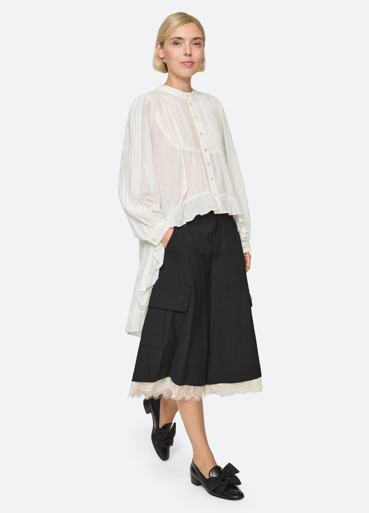 black-jemima culottes-walking view - 3