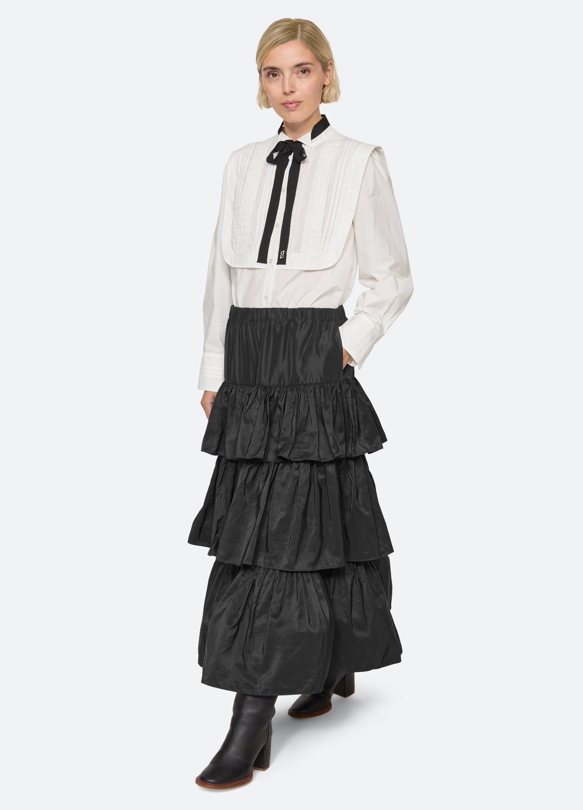 white-kathleen shirt-full body view - 8