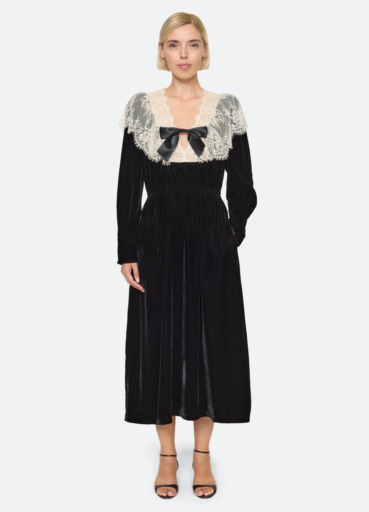 black-lisetta dress-front view - 2