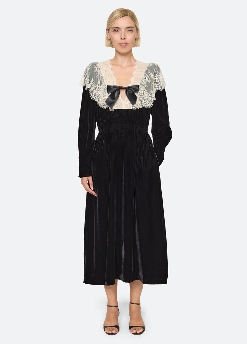black-lisetta dress-front view - 2