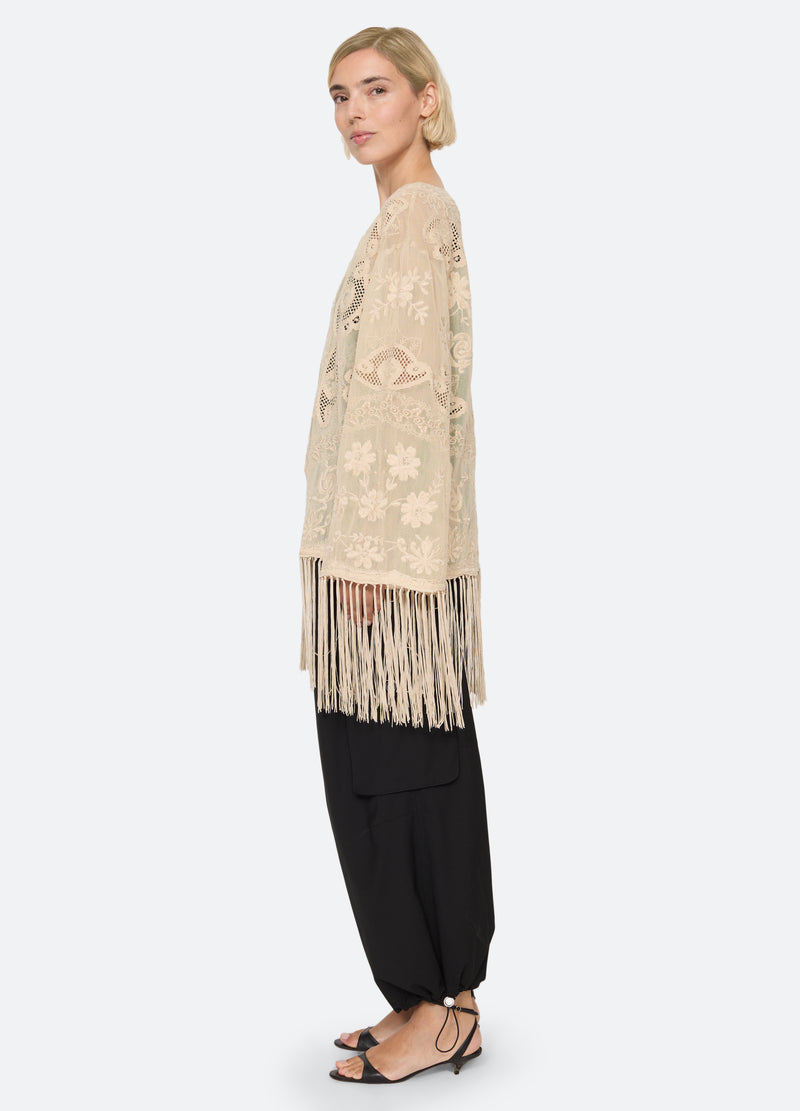 cream-lisetta shawl-side view - 9