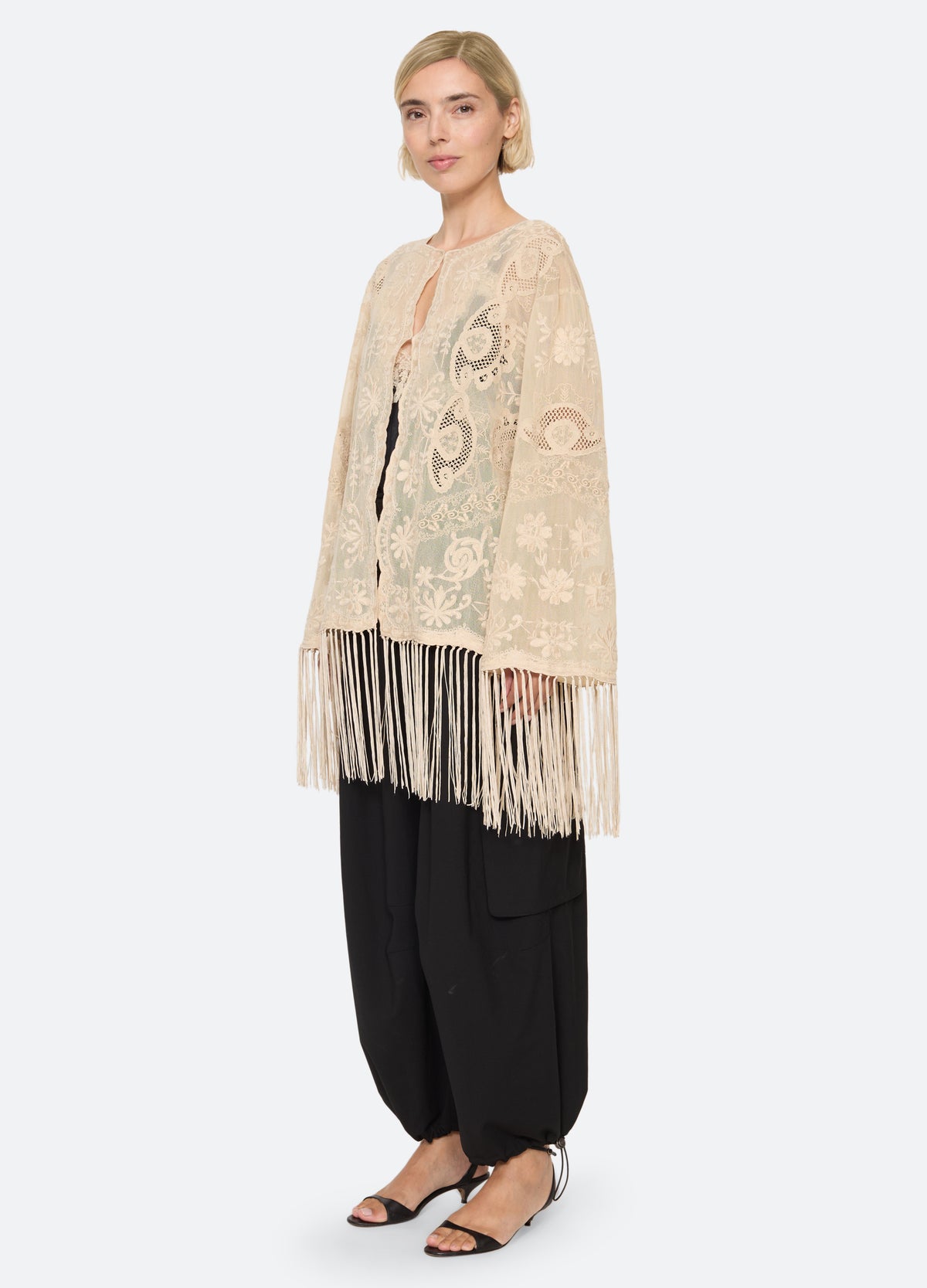 cream-lisetta shawl-three quarter view - 10