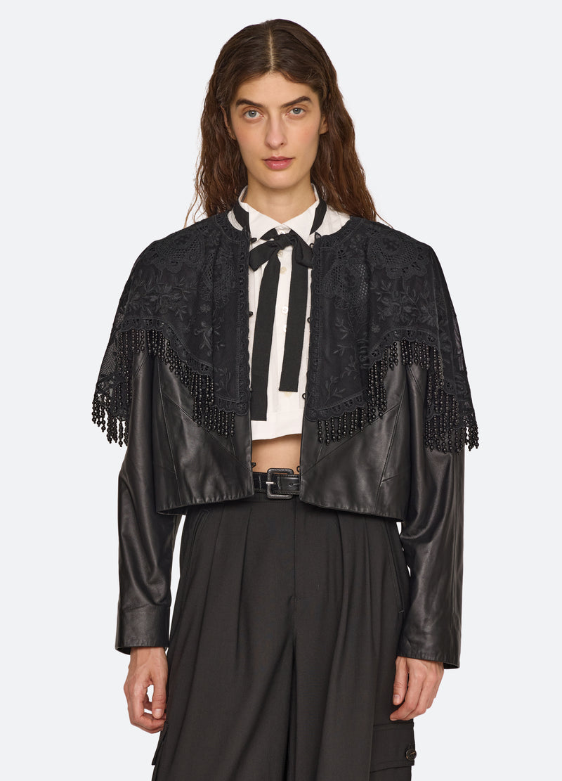 black-lisetta jacket-front view - 6