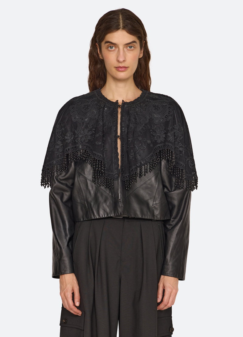 black-lisetta jacket-front view - 2