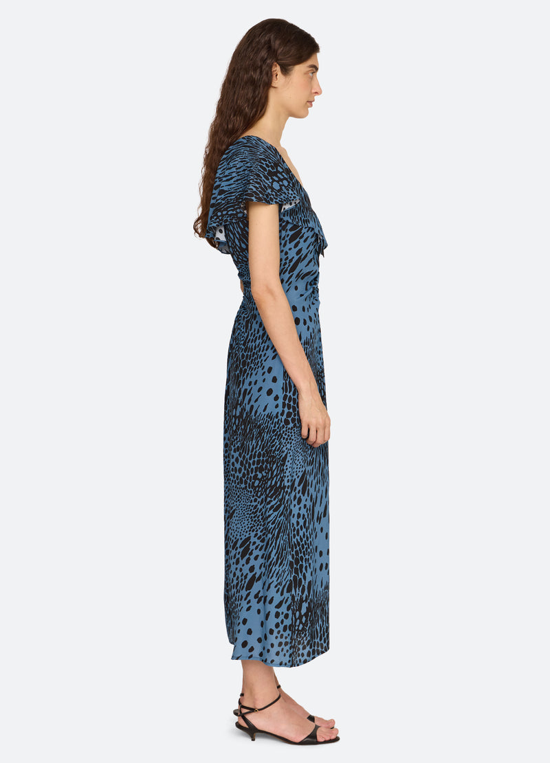 blue-marielle dress-side view - 4