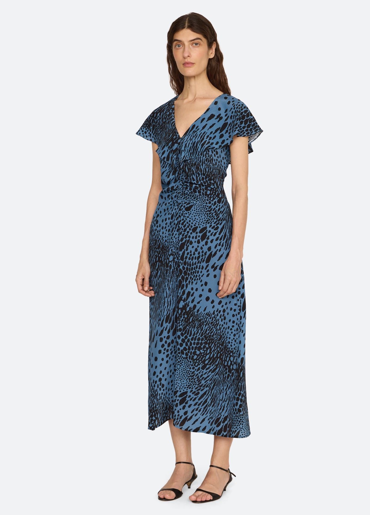 blue-marielle dress-three quarter view - 5