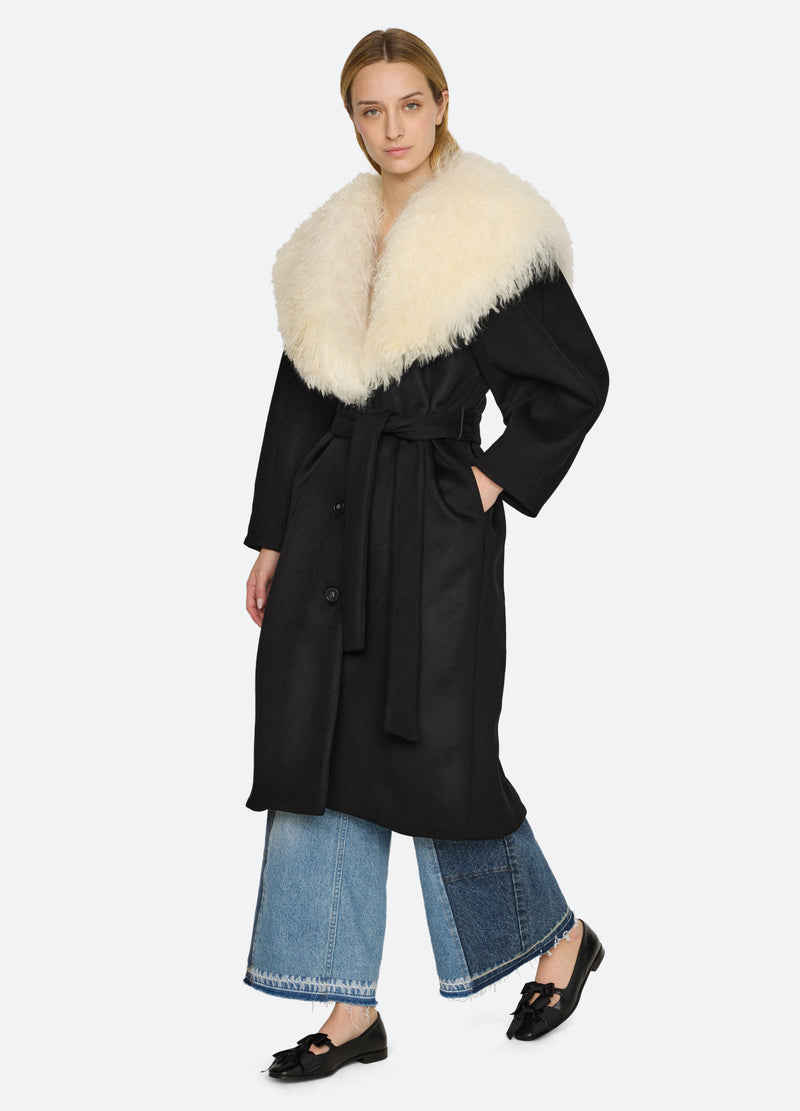 black-michaela coat-front view - 6
