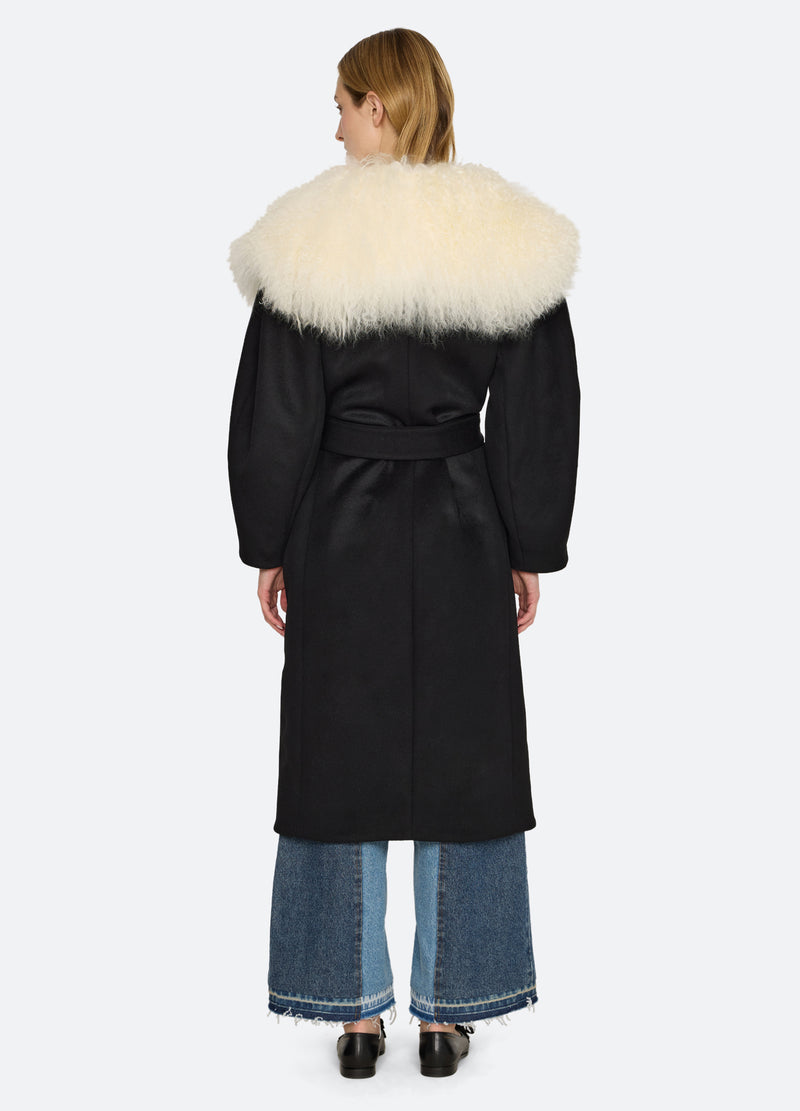 black-michaela coat-back view - 3