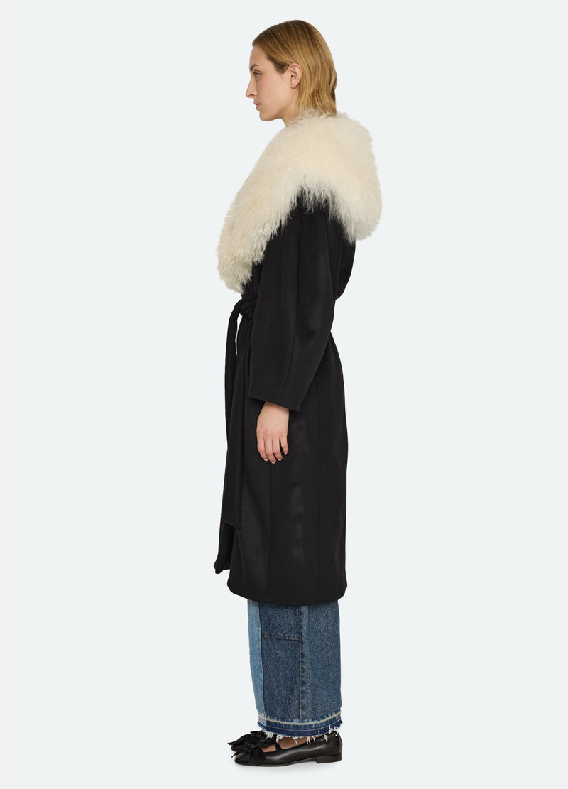 black-michaela coat-side view - 4