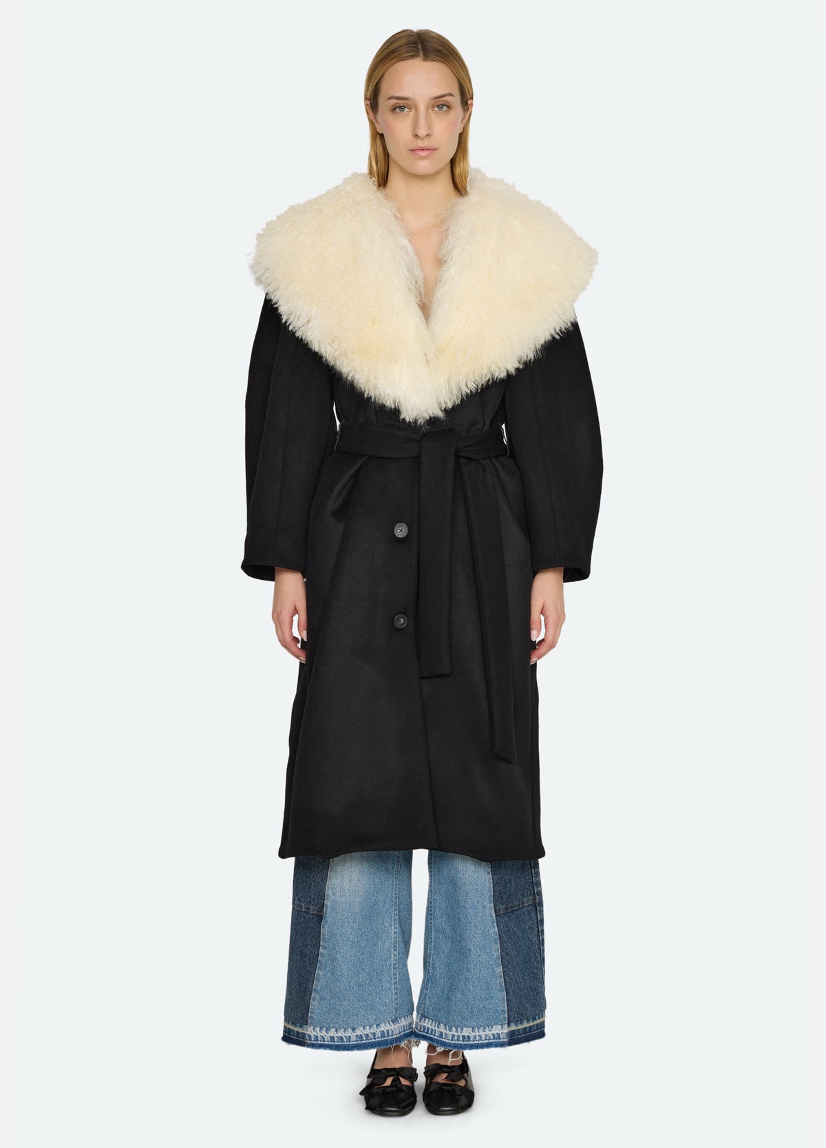 black-michaela coat-front view 2 - 2