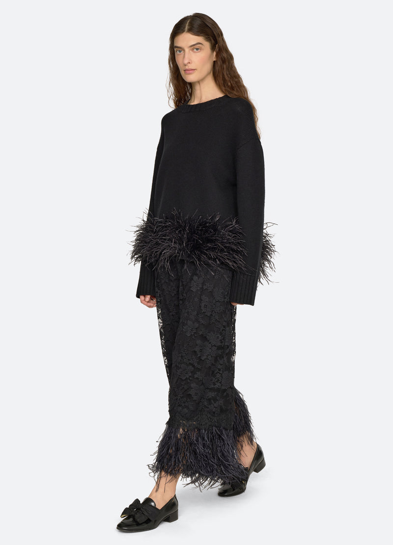 black-zelie sweater-full body view - 7