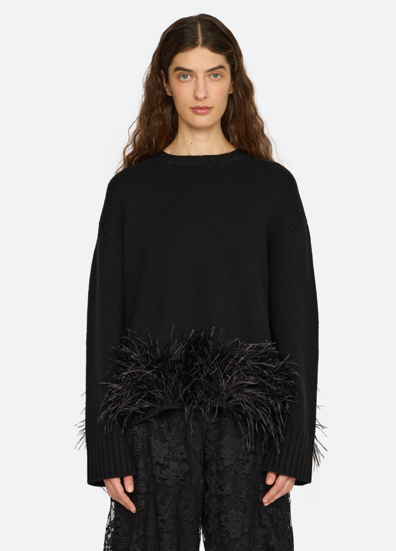 black-zelie sweater-front view - 2