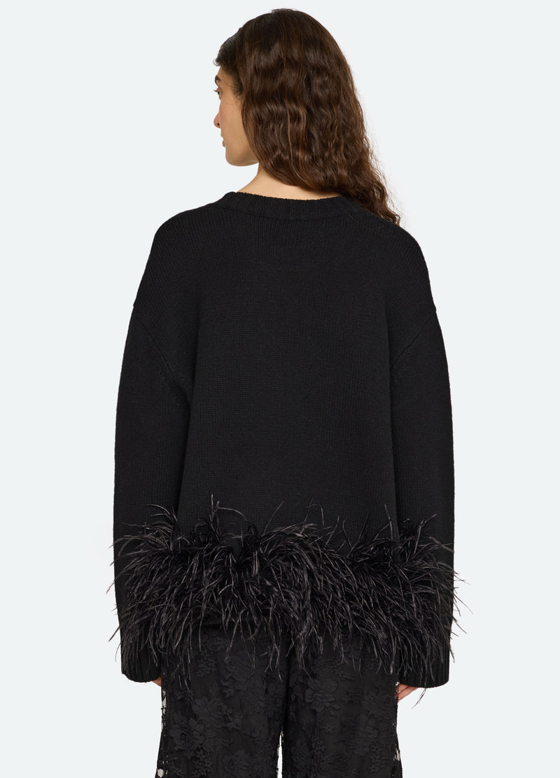 black-zelie sweater-back view - 3