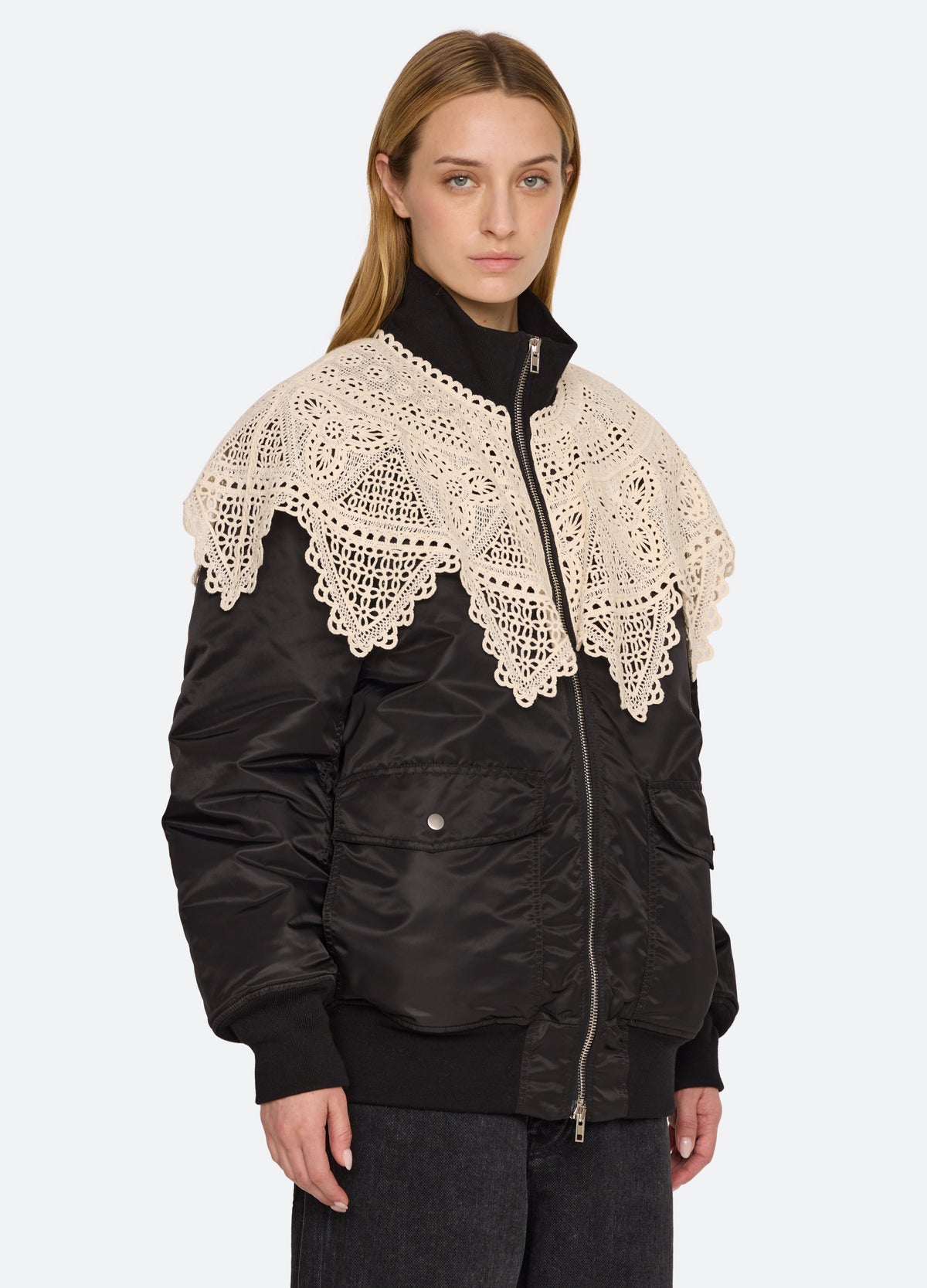 black-annabelle jacket-three quarter view - 5
