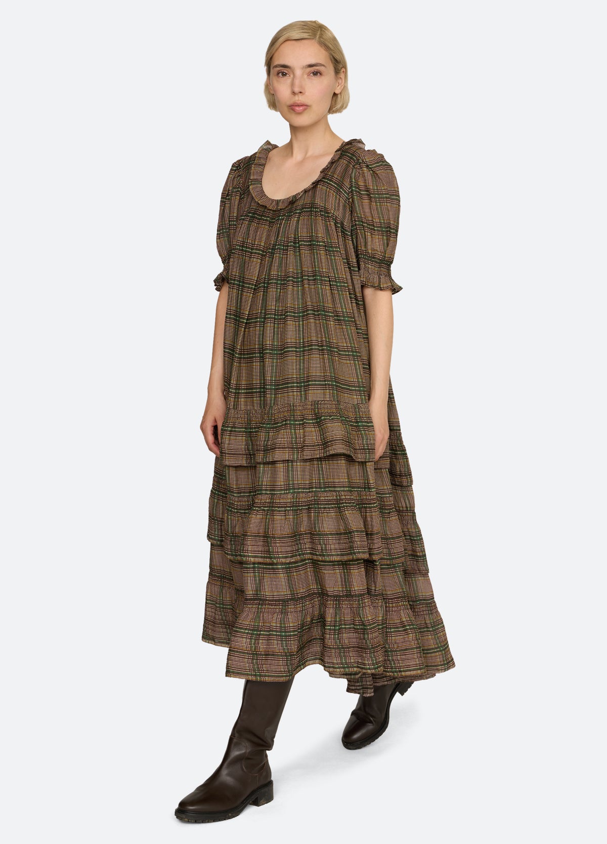 multi-charly dress-walking view - 6