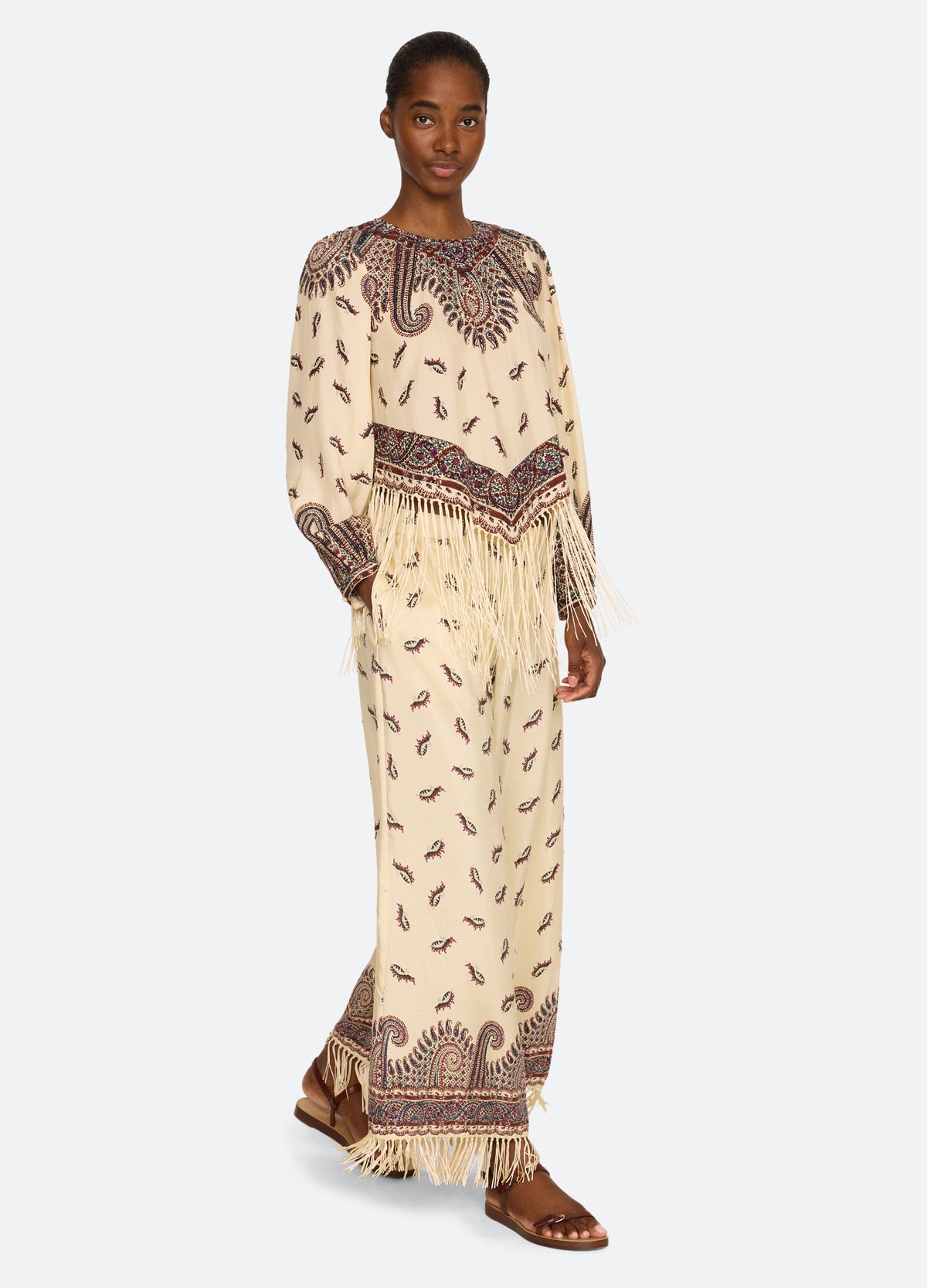 cream-ellery top-full body view - 7