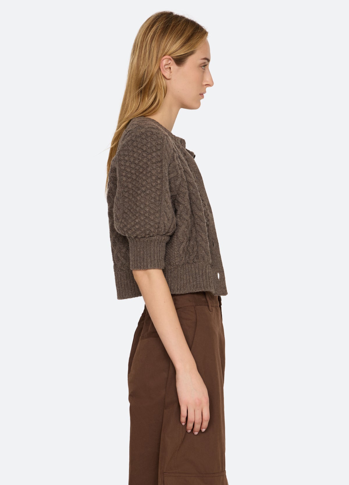 grey-kayla cardigan-side view - 3