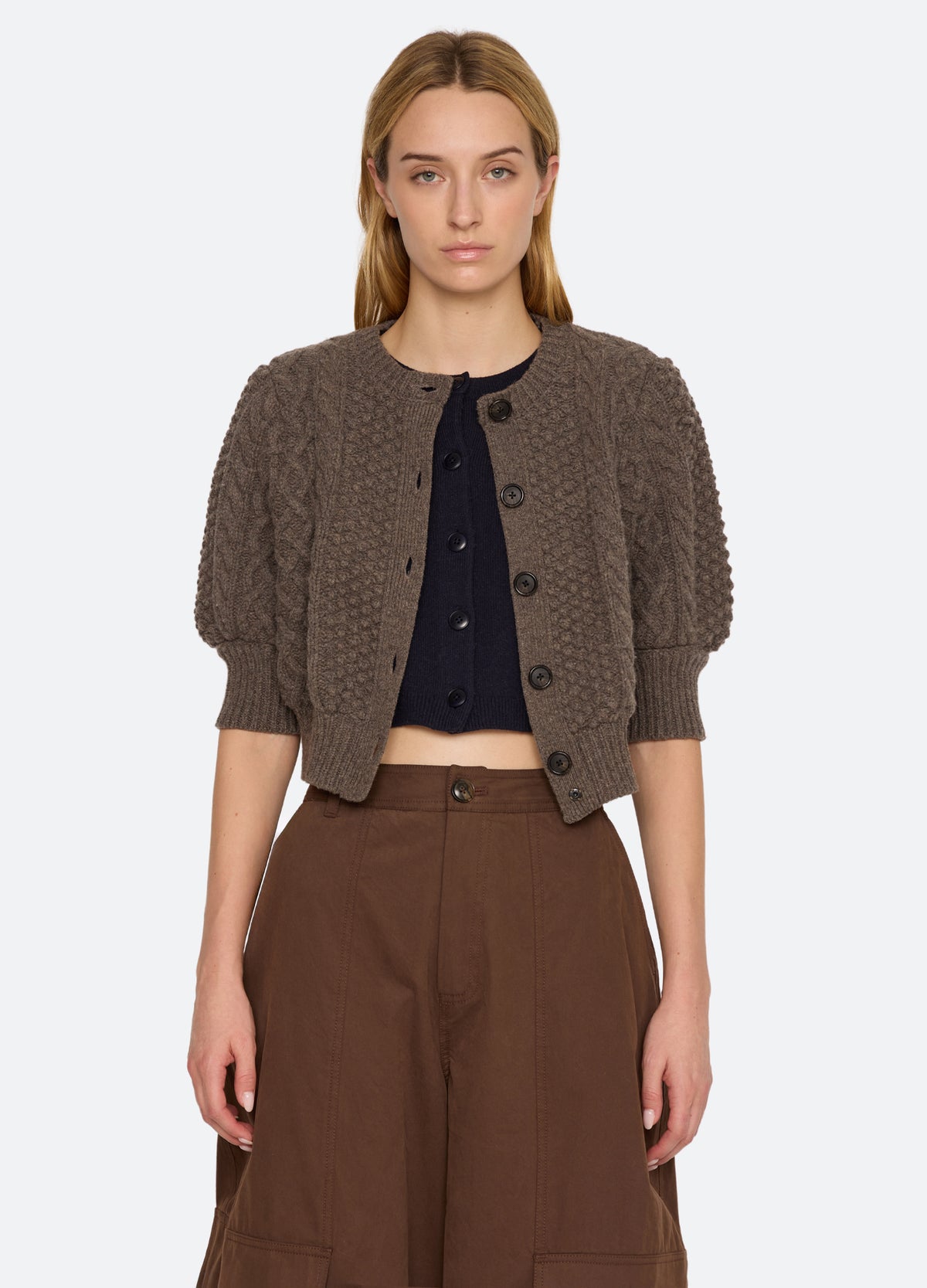 grey-kayla cardigan-front view 2 - 5