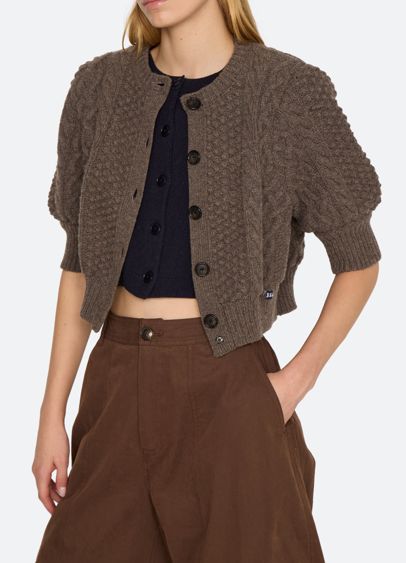 grey-kayla cardigan-detail view - 6