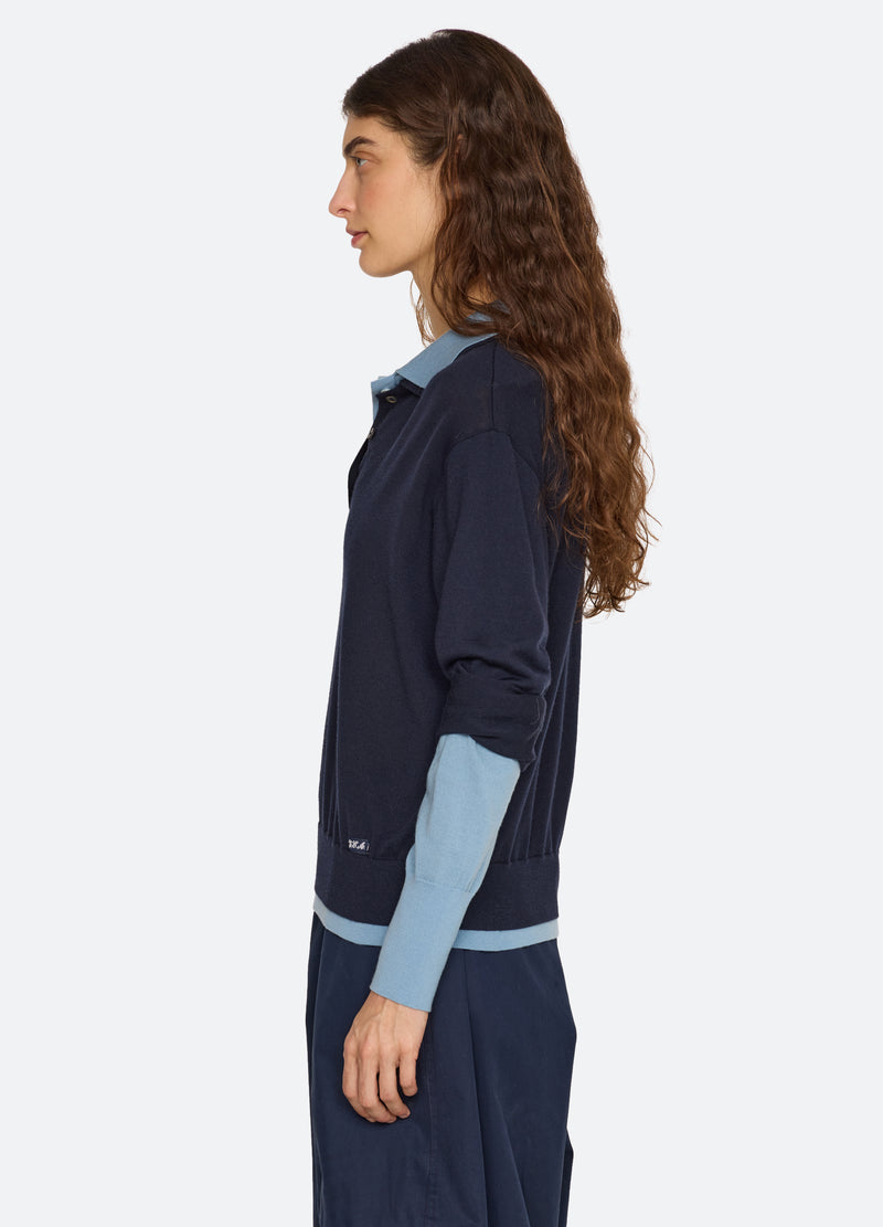 navy-kayla polo-side view - 4