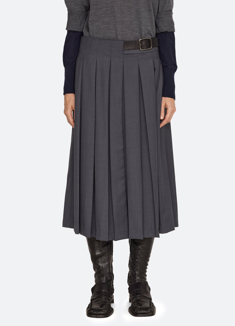 charcoal-kayla skirt-front view - 1