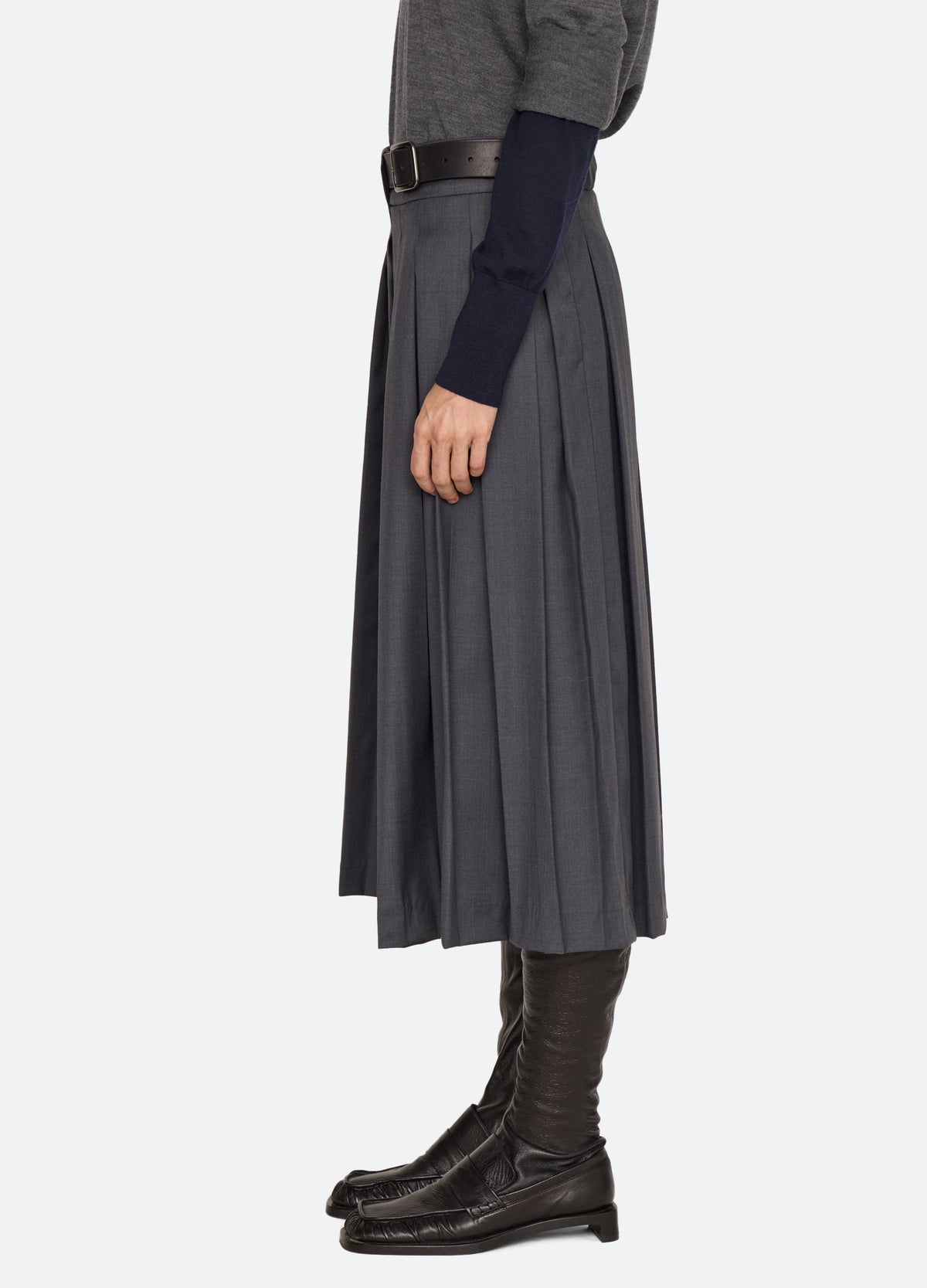 charcoal-kayla skirt-side view - 5