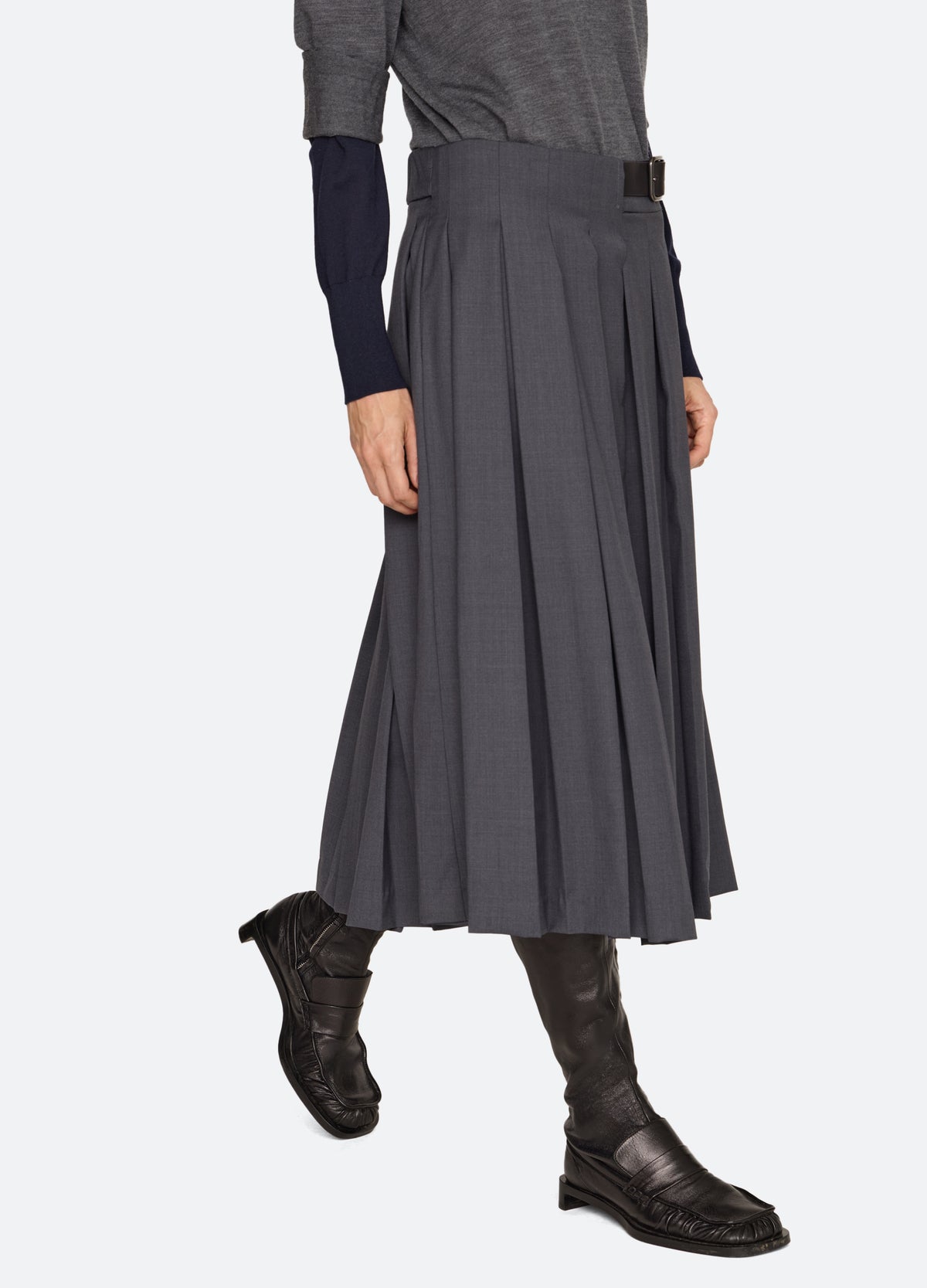 charcoal-kayla skirt-walking view - 7