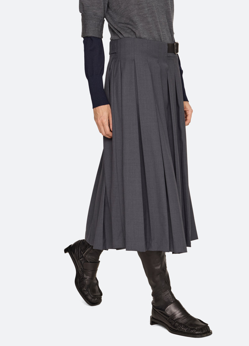 charcoal-kayla skirt-walking view - 7