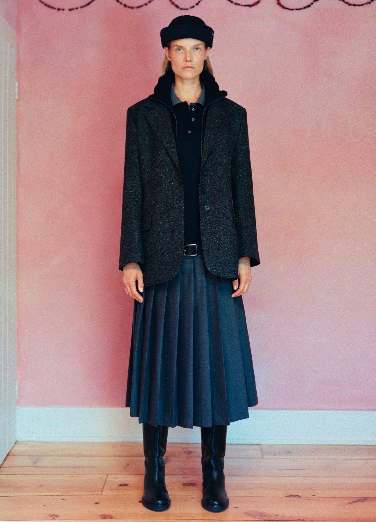 charcoal-kayla skirt-editorial view - 2