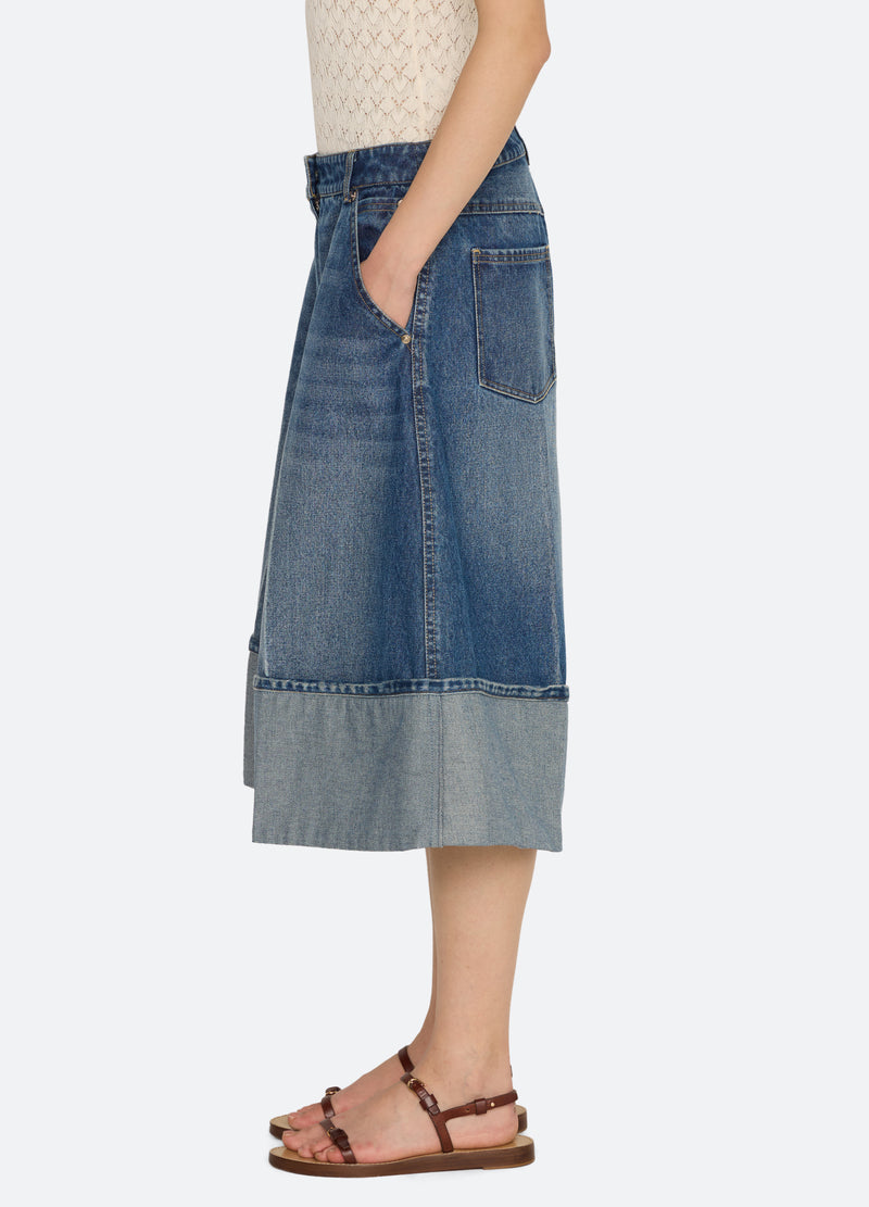 blue-lane culottes-side view - 5